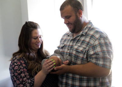 Nicole McGregor holding baby